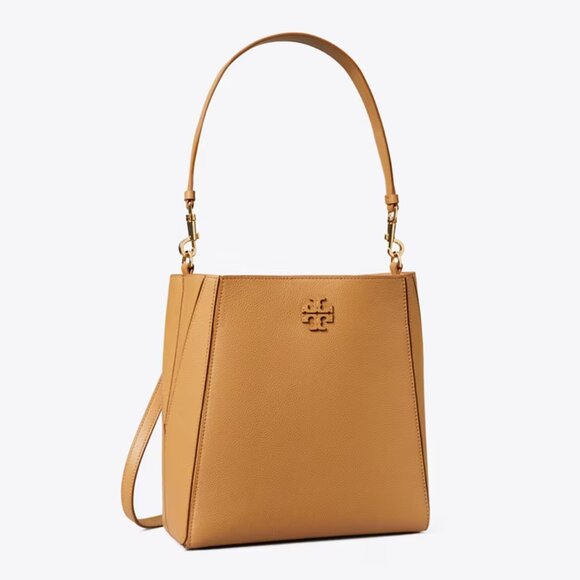 NWT ✅Tory Burch MCGRAW Bucket Bag ~ #158499-0624 ~ TIRAMISU ~ NWT & DUST BAG - Picture 6 of 17